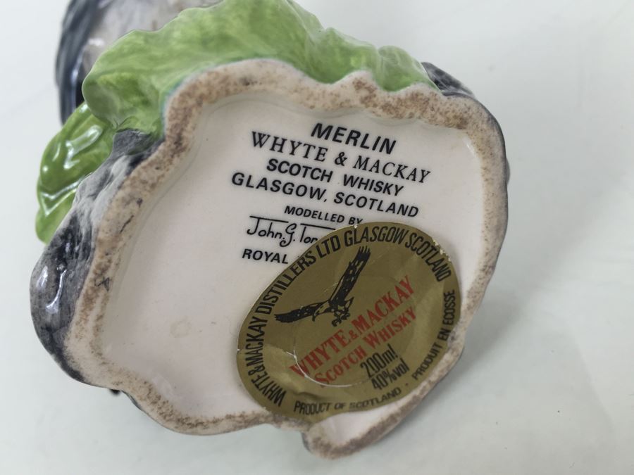 Royal Doulton Character Jug Liquor Decanter Whyte & Mackay Scotch Whisky 'Merlin' [Photo 3]