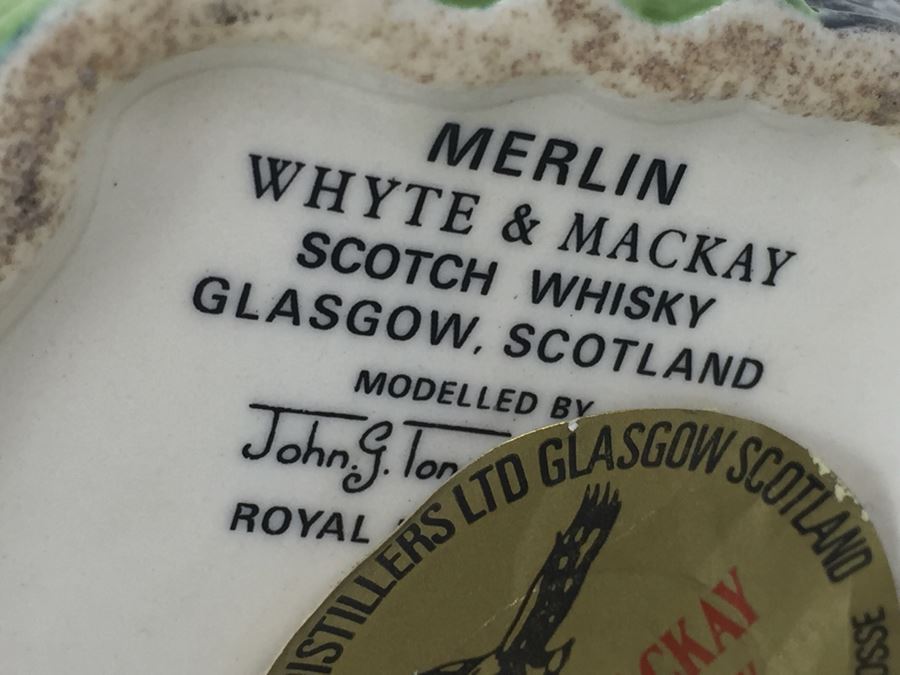 Royal Doulton Character Jug Liquor Decanter Whyte & Mackay Scotch Whisky 'Merlin' [Photo 9]
