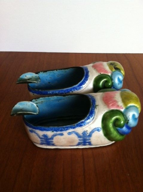 Chinese Cloisonne Ashtray Shoe [Photo 4]