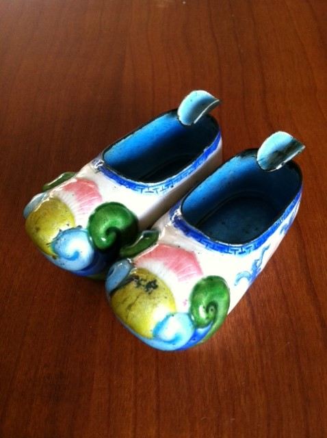 Chinese Cloisonne Ashtray Shoe [Photo 7]