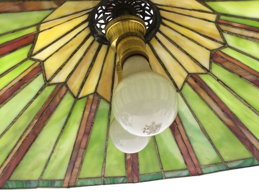 Stunning Stained Glass Tiffany Style Hanging Lamp Shade Light Fixture [Photo 3]