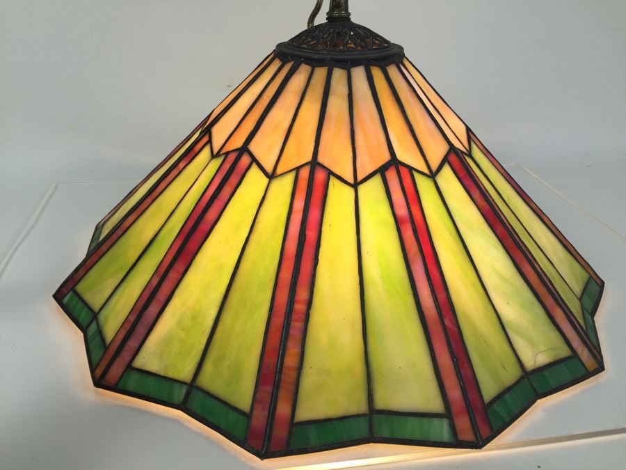 Stunning Stained Glass Tiffany Style Hanging Lamp Shade Light Fixture