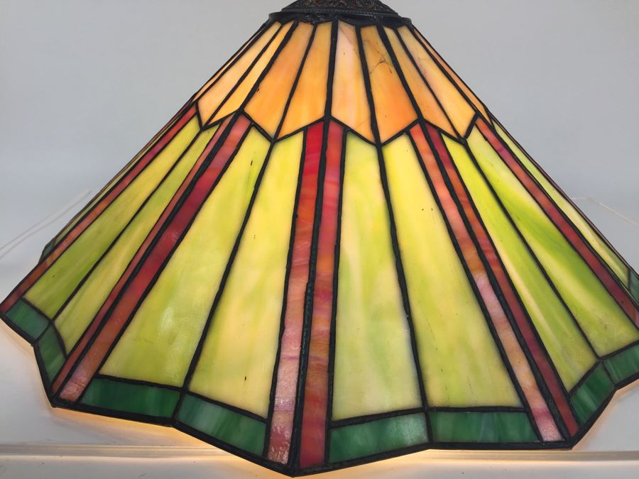 Stunning Stained Glass Tiffany Style Hanging Lamp Shade Light Fixture [Photo 11]