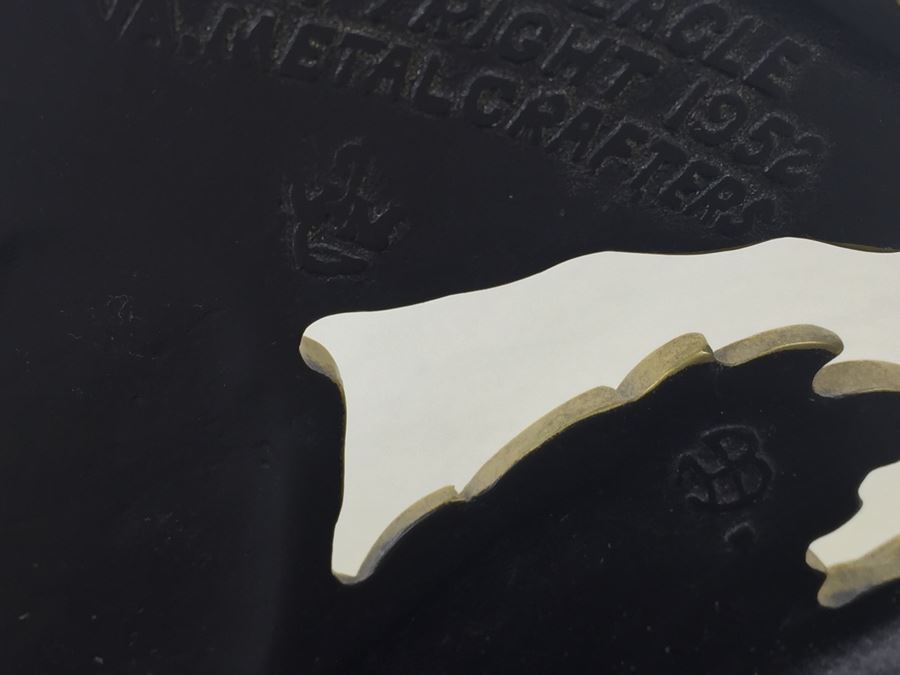 Pair Of Heavy Brass Spread Eagle Bookends VA Metal Crafters 1952 [Photo 9]