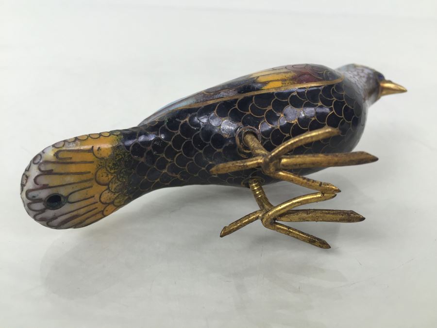 Cloisonne Pig And Bird [Photo 12]