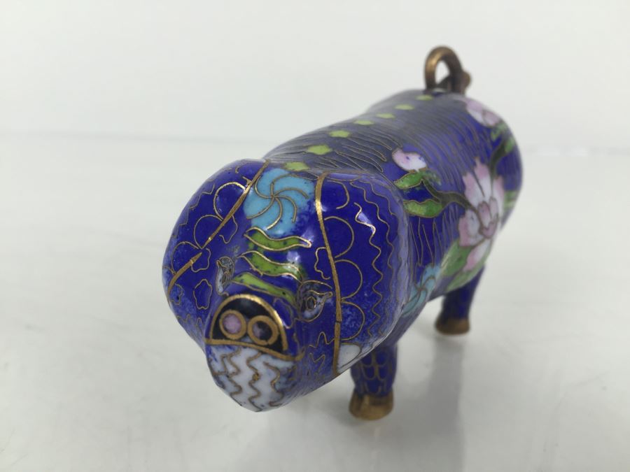 Cloisonne Pig And Bird [Photo 5]