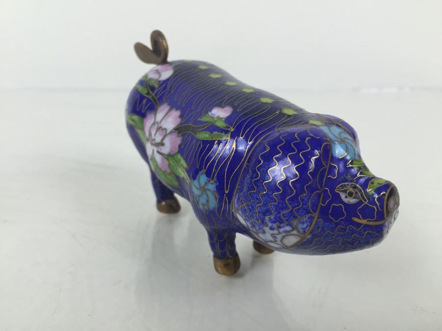 Cloisonne Pig And Bird [Photo 6]