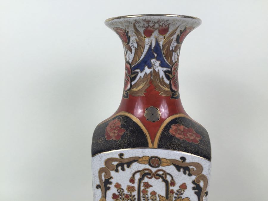 Stunning Tall Signed Hand Painted Asian Vase [Photo 13]