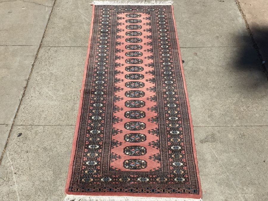 Beautiful Hand Knotted Wool Runner Geometric Patterns Persian Rug 59' x 36 1/2'