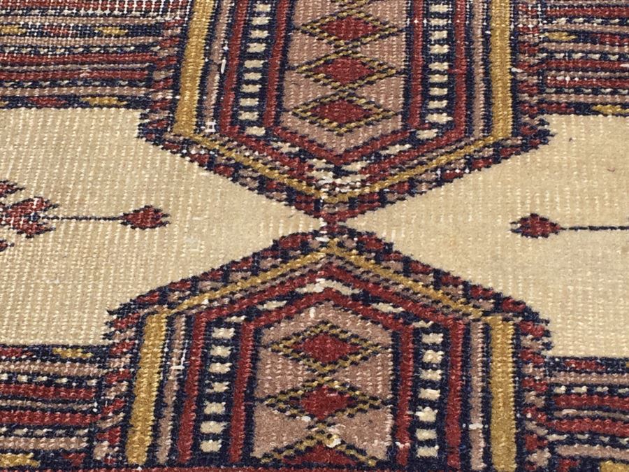 Beautiful Hand Woven Wool Persian Area Rug Geometric Patterns Measures [Photo 7]
