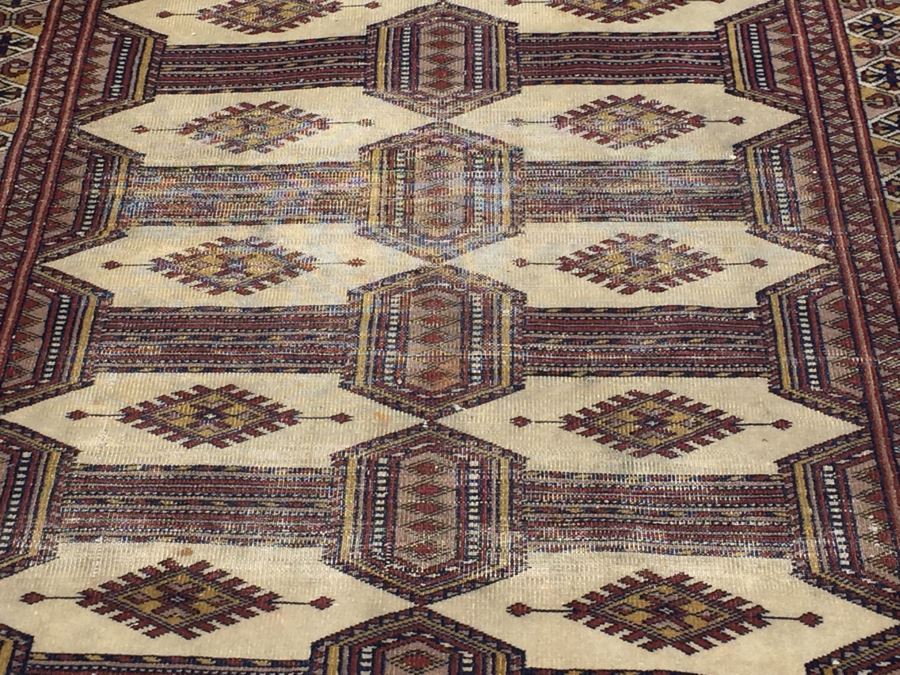 Beautiful Hand Woven Wool Persian Area Rug Geometric Patterns Measures [Photo 5]
