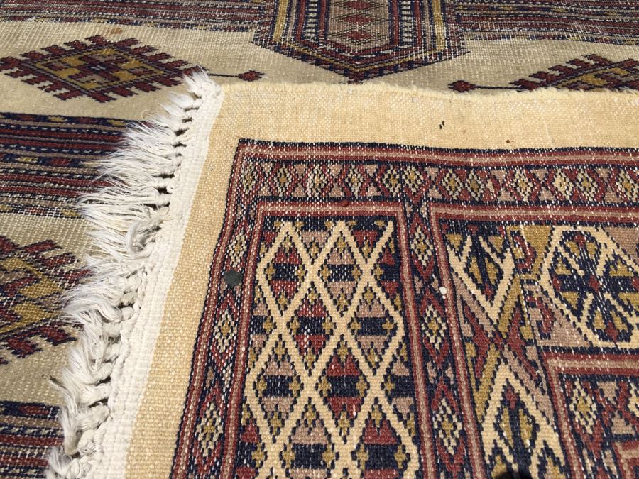 Beautiful Hand Woven Wool Persian Area Rug Geometric Patterns Measures [Photo 11]