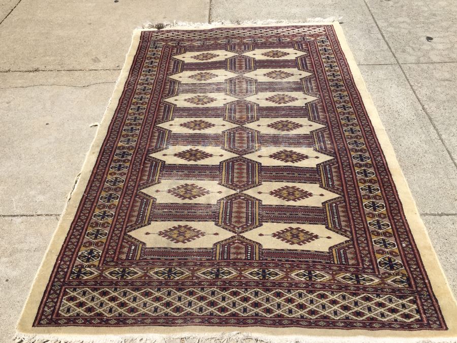 Beautiful Hand Woven Wool Persian Area Rug Geometric Patterns Measures [Photo 10]