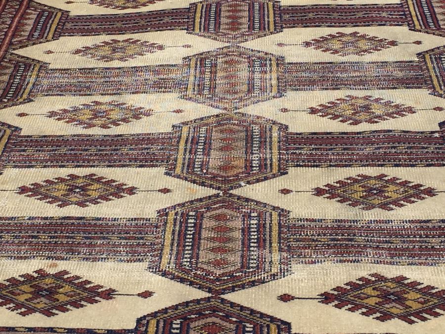 Beautiful Hand Woven Wool Persian Area Rug Geometric Patterns Measures [Photo 9]