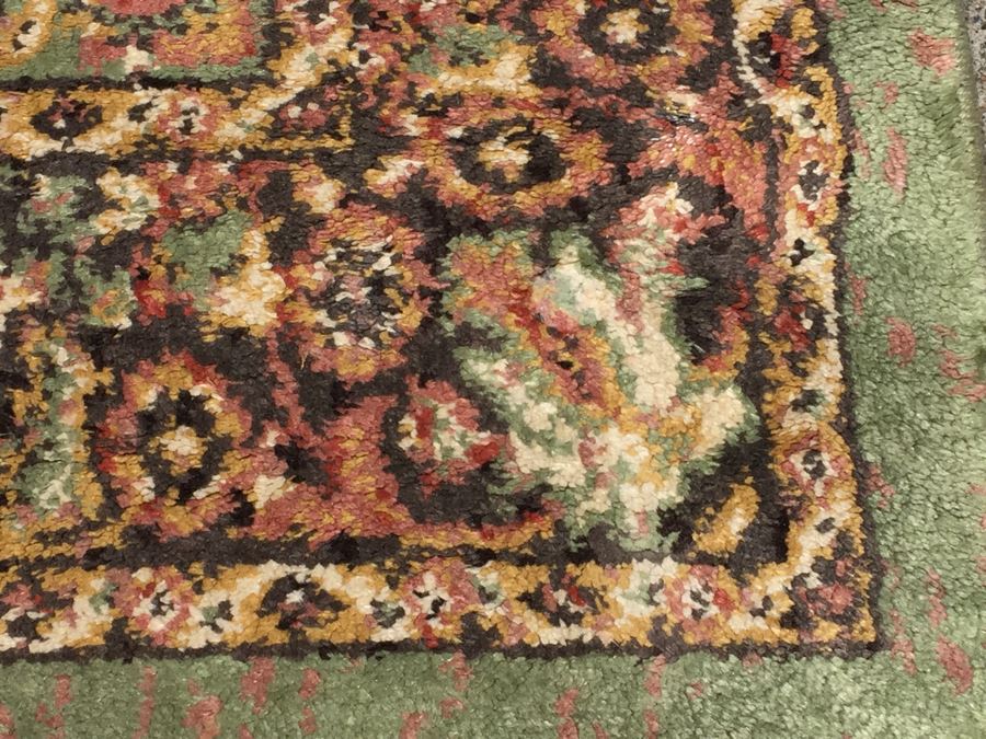 Machine Made Runner Rug With Light Greens And Tans [Photo 5]
