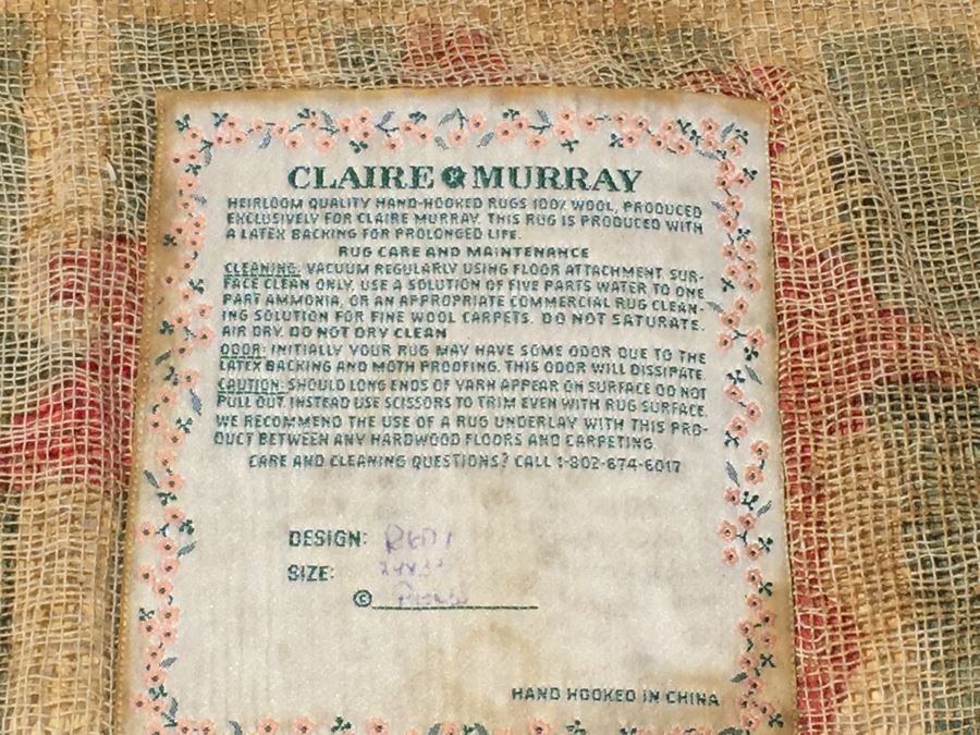 Claire Murray Heirloom Quality Hand-Hooked Area Rug 100% Wool  [Photo 9]