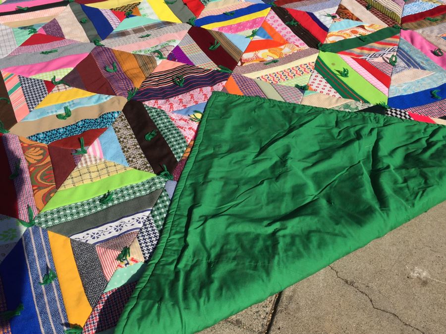Large Colorful Crazy Quilt [Photo 3]