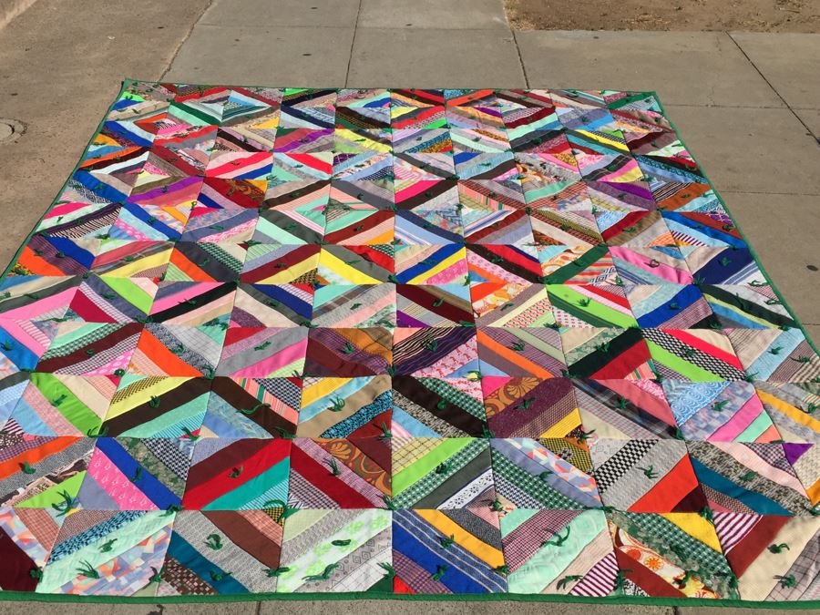 Large Colorful Crazy Quilt [Photo 8]