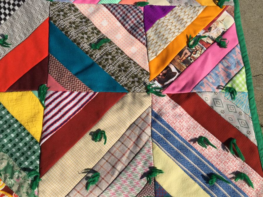 Large Colorful Crazy Quilt [Photo 11]