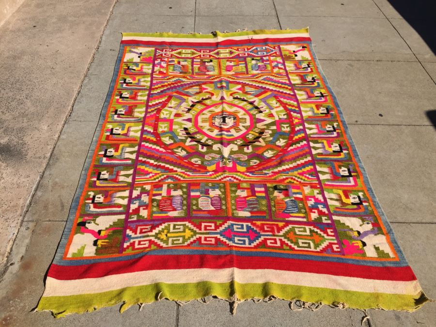 Colorful Handmade Wool Blanket