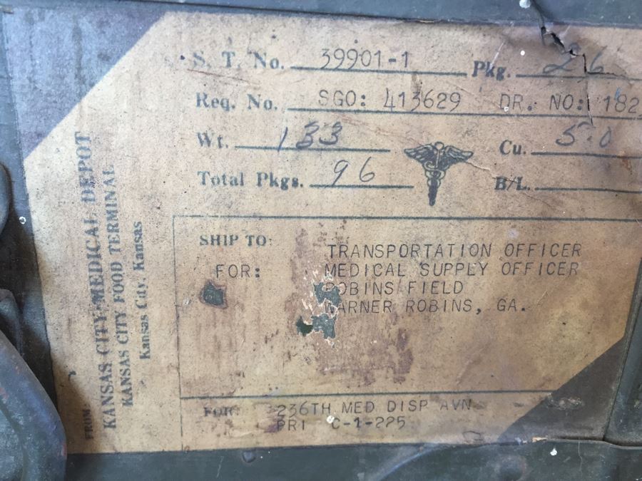 U.S. Army Medical Department Green Trunk [Photo 9]