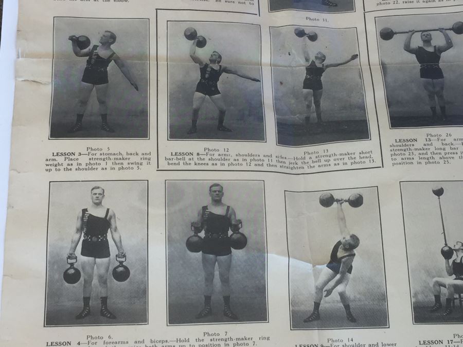 Prof. Anthony Barker's Strength Maker Vintage 1911 Poster [Photo 13]