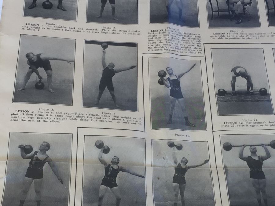 Prof. Anthony Barker's Strength Maker Vintage 1911 Poster [Photo 12]