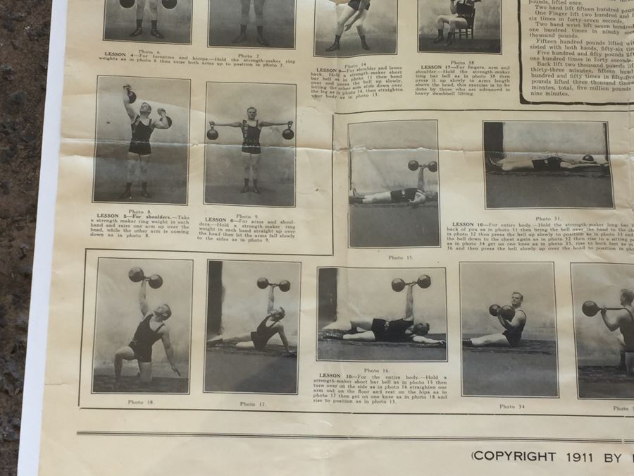 Prof. Anthony Barker's Strength Maker Vintage 1911 Poster [Photo 17]