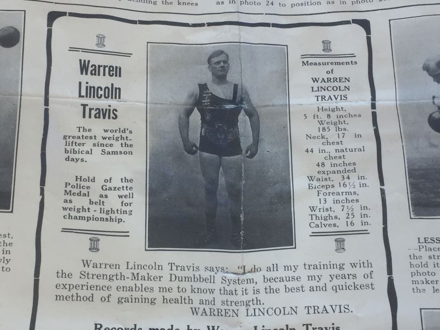 Prof. Anthony Barker's Strength Maker Vintage 1911 Poster [Photo 14]