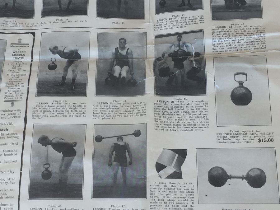 Prof. Anthony Barker's Strength Maker Vintage 1911 Poster [Photo 16]