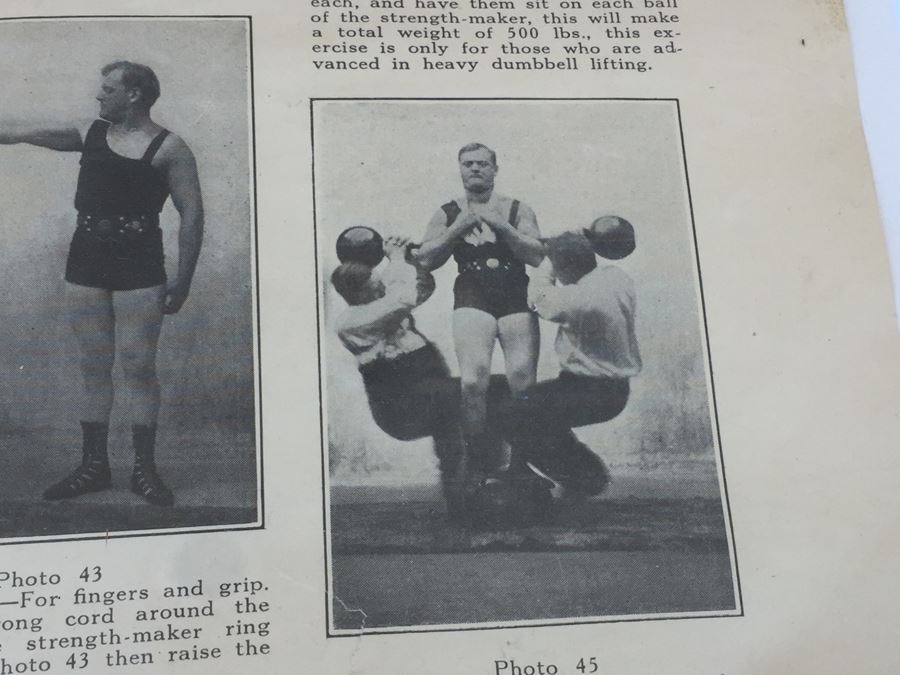 Prof. Anthony Barker's Strength Maker Vintage 1911 Poster [Photo 9]