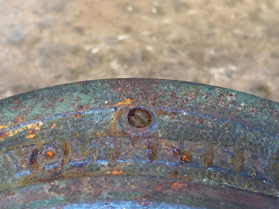 Large Antique Jewell Electrical Instrument Company Industrial Metal Voltmeter And Ammeter Gauges Mounted On Board With Wires Chicago Ill USA [Photo 8]