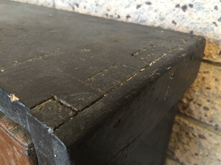 Vintage Wooden Machinist Toolbox Tool Chest Box [Photo 9]