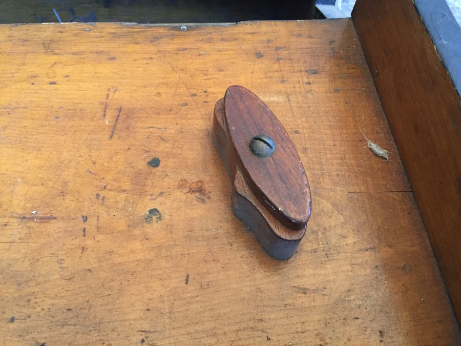 Vintage Wooden Machinist Toolbox Tool Chest Box [Photo 4]