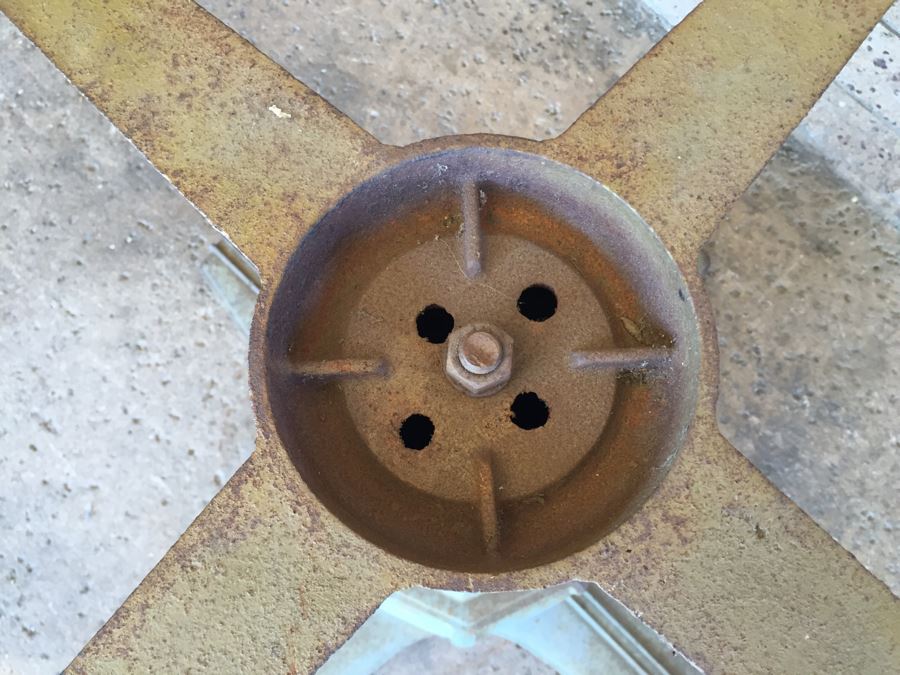 Vintage Art Deco Cast Iron Metal Table Base [Photo 10]