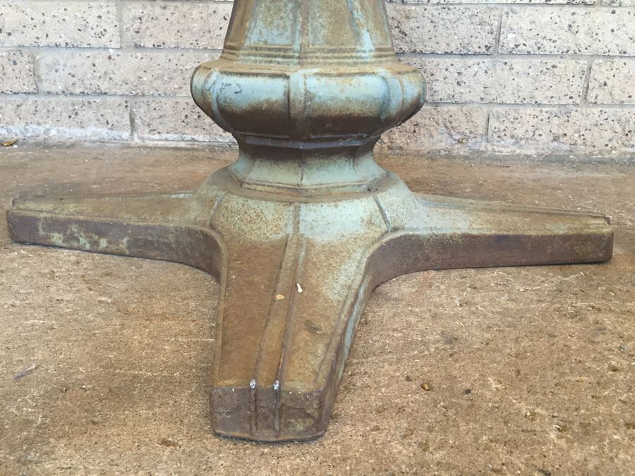 Vintage Art Deco Cast Iron Metal Table Base [Photo 4]