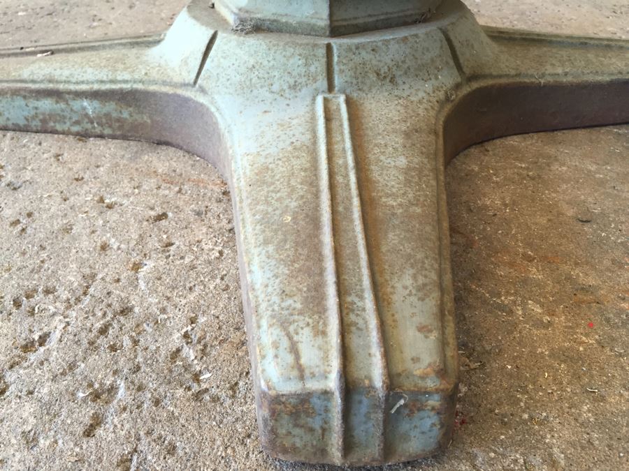 Vintage Art Deco Cast Iron Metal Table Base [Photo 3]