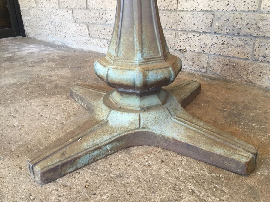 art deco cast iron table lamp