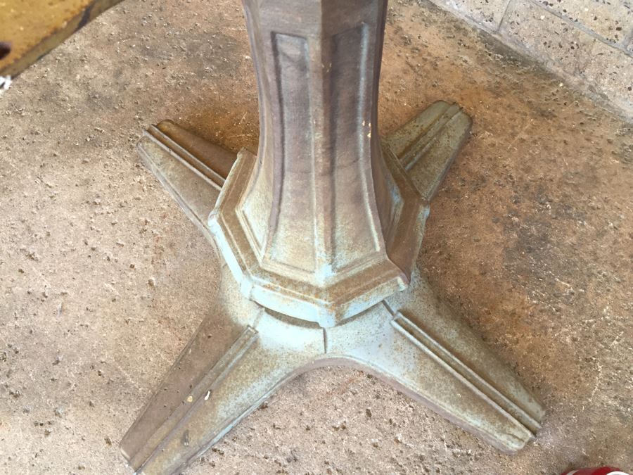 Vintage Art Deco Cast Iron Metal Table Base [Photo 11]