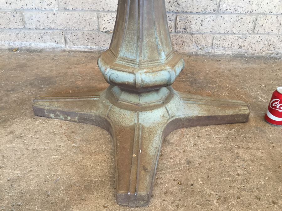 Vintage Art Deco Cast Iron Metal Table Base [Photo 5]