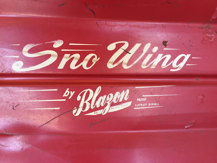 Vintage 1950's Red Metal Sled Sno Wing By Blazon [Photo 7]
