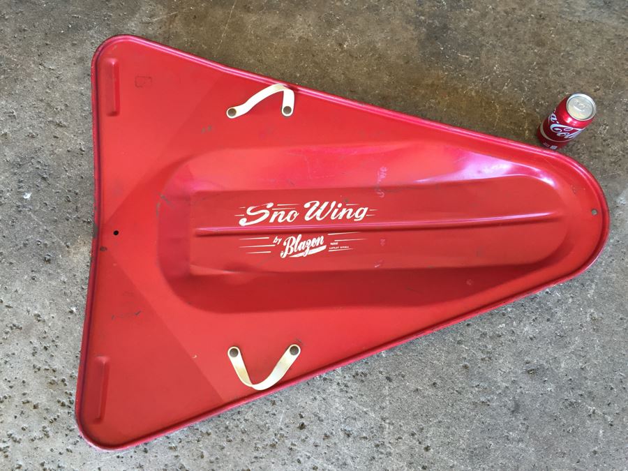 Vintage 1950's Red Metal Sled Sno Wing By Blazon [Photo 10]