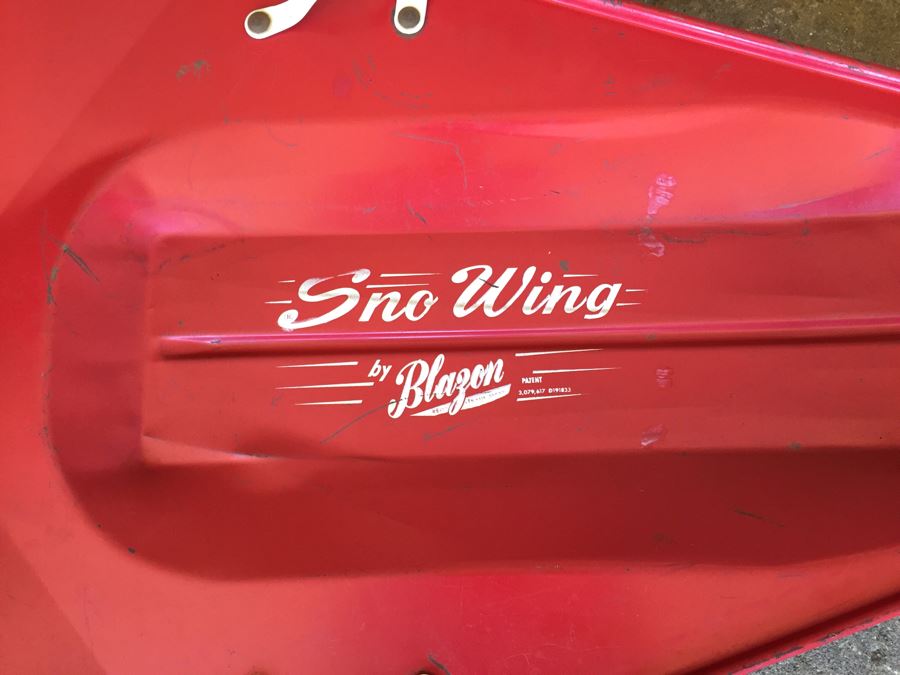 Vintage 1950's Red Metal Sled Sno Wing By Blazon [Photo 11]