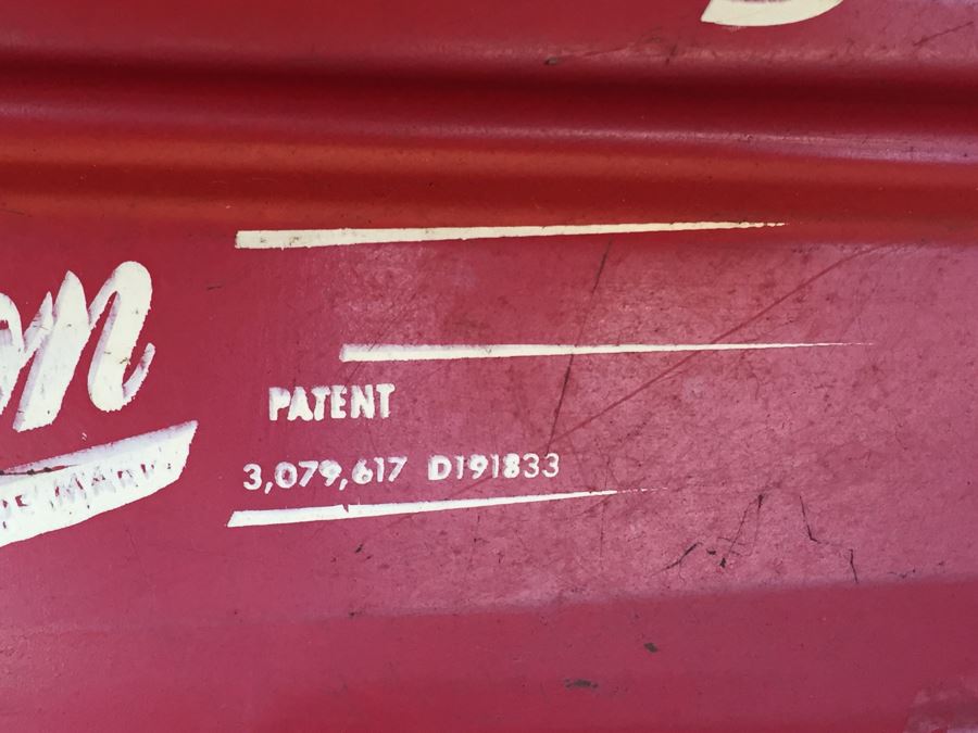 Vintage 1950's Red Metal Sled Sno Wing By Blazon [Photo 6]