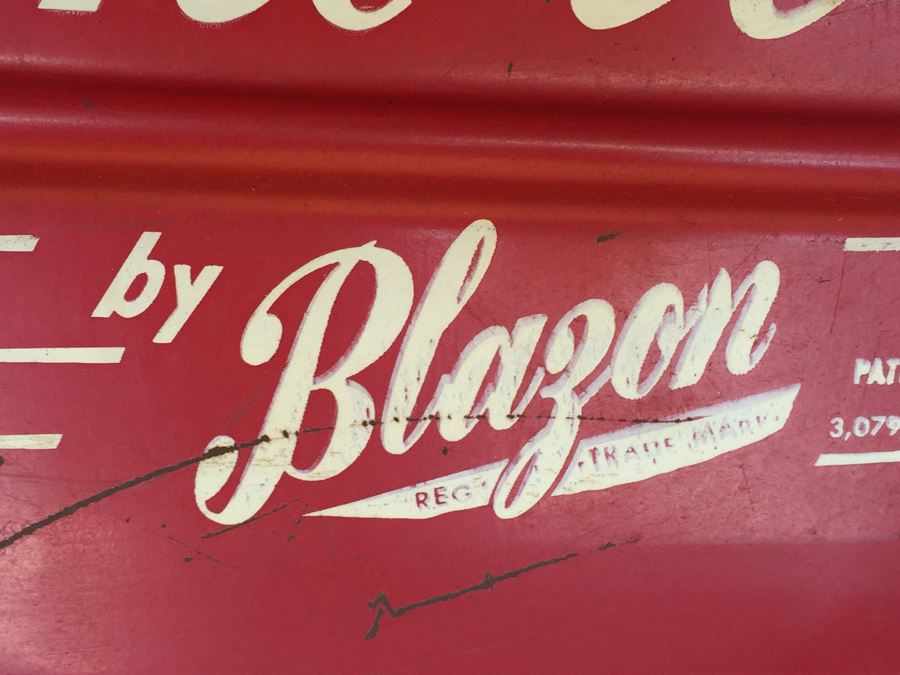 Vintage 1950's Red Metal Sled Sno Wing By Blazon [Photo 5]