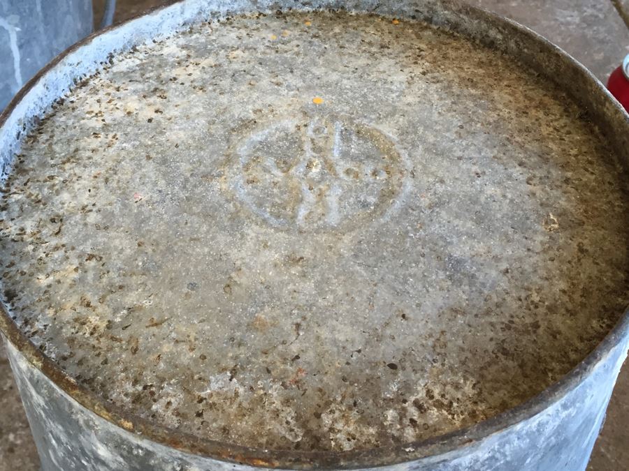 (3) Large Galvanized Industrial Buckets With Handles [Photo 3]