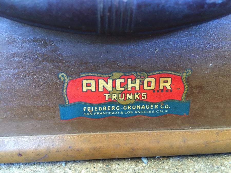 Art Deco Anchor Trunks Friedberg-Grunauer Co Luggage [Photo 6]