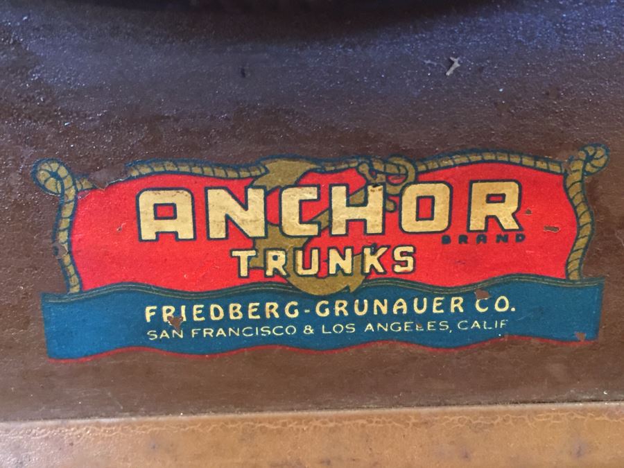 Art Deco Anchor Trunks Friedberg-Grunauer Co Luggage [Photo 3]