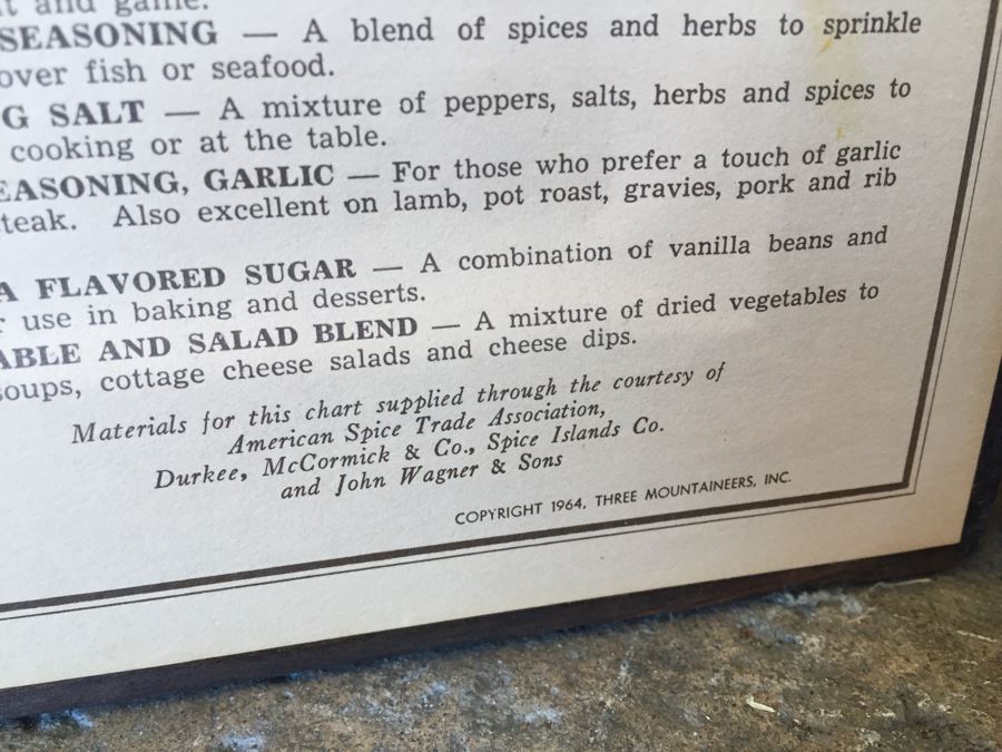 Vintage 1965 Three Mountaineers Spice Cabinet [Photo 19]