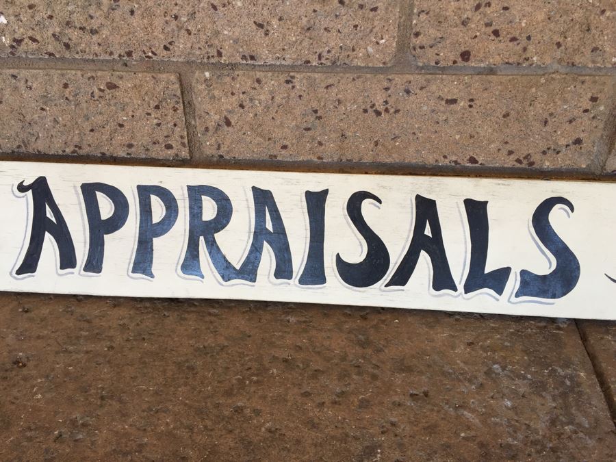 Hand Painted Double Sided Wooden Sign 'Certified Appraisals' [Photo 3]